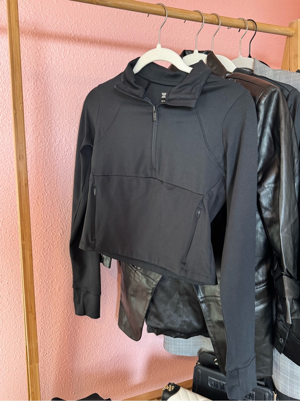 all in motion Black Half-Zip Active Pullover
